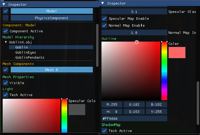 Model Component Inspector